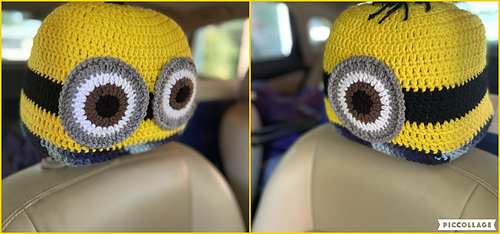Yellow Goggles Head Rest Cover