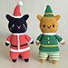 Cleo & Pierrot the Christmas Cats pattern 