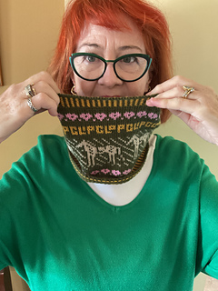 Horse Lover Cowl on model