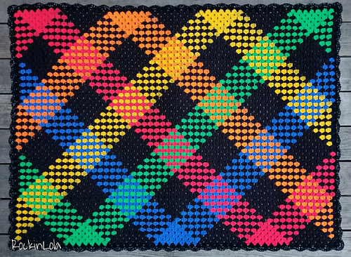 Granny-stitch planlagt pooling blanket - RockinLola