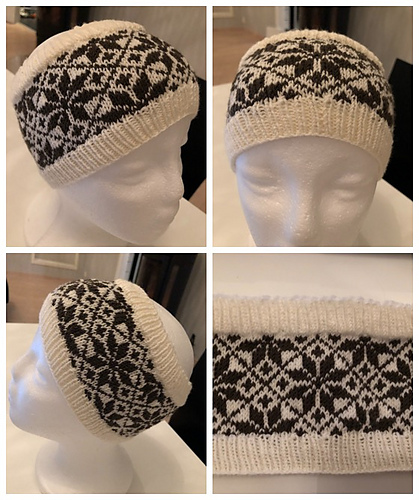 Stjerne strikket pannebånd - Rosita Diaz Skibenes