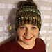 Hole in the Head Messy Bun Beanie pattern 