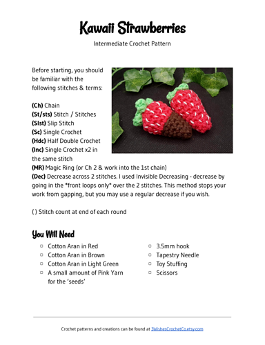 Kawaii Strawberries - Suzanne Campbell