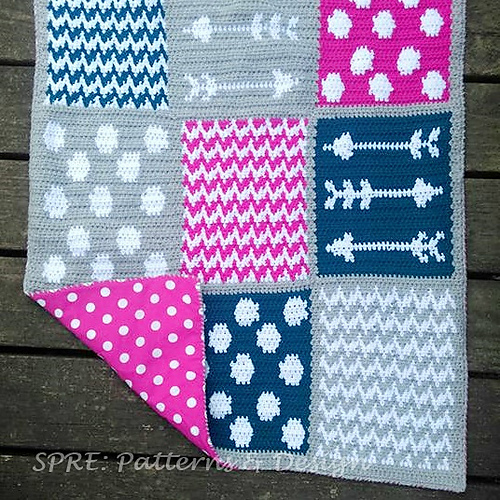 Ravelry Boho Baby Blanket pattern by Sarah Boham