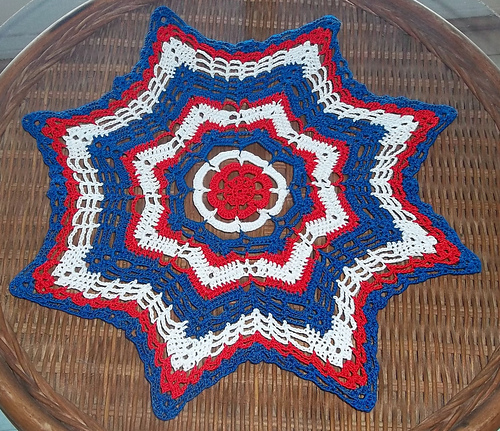 Stars & Stripes 15 inch doily photo 2