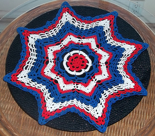 Stars & Stripes 15 inch doily photo 1