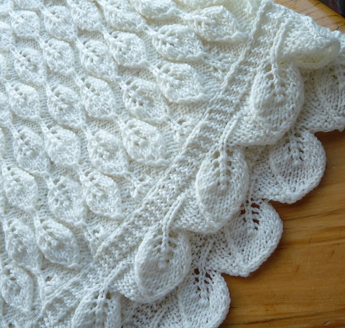Baby’s Leaf Pattern Shawl photo 3