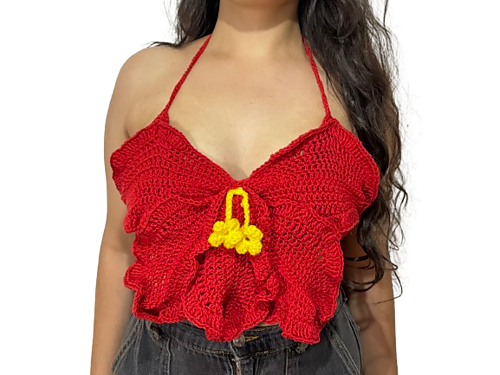 Crochet Flower Petal Top