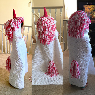 Ravelry: "Its SO fluffy" Unicorn Blanket pattern by Samantha Palisoc