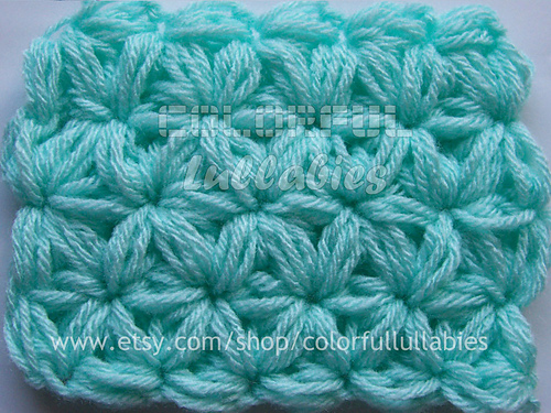 Jasmine Stitch No. 3- 6 petals with puffs in rows