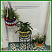 Bright Plant Pot Cover pattern 