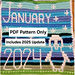 January Temperature Blanket Square pattern 