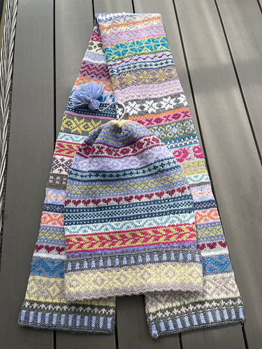 Mitt fargesprakende fair isle-sjal - bySchakenda