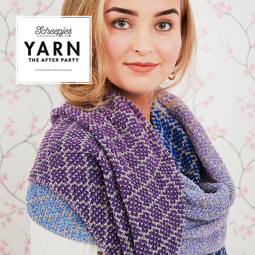 Ravelry Lavender Trellis Wrap pattern by Margje Enting