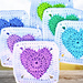 Solid Heart Granny Square pattern 