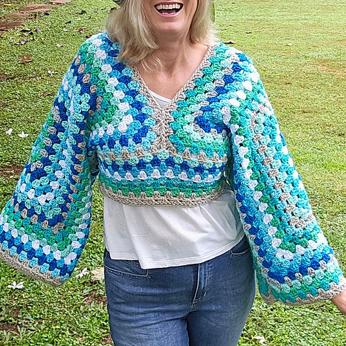 Ravelry: Two Granny Square Pullover Sweater pattern by Christa Lynn