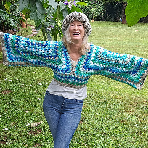 Ravelry: Two Granny Square Pullover Sweater pattern by Christa Lynn