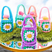 3 Daisy Granny Square Easter Basket pattern