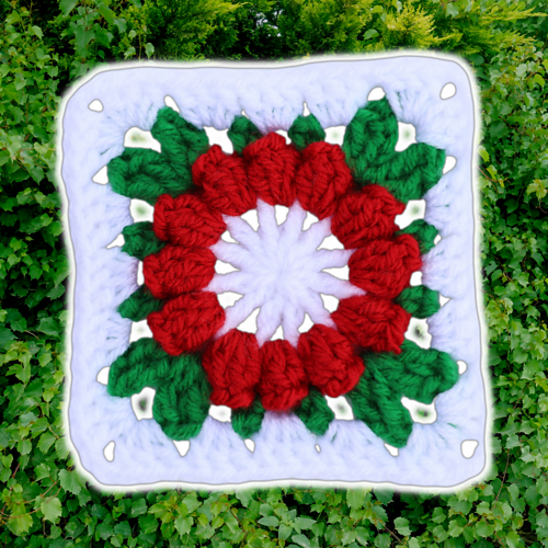Christmas Flower Granny Square
