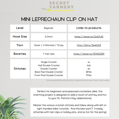 Mini Leprechaun Clip On Hat photo 3