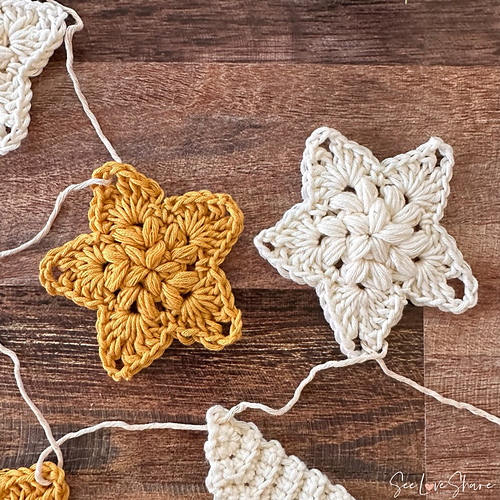 Ravelry: Christmas Trees & Stars Garland / Ornaments pattern by See ...