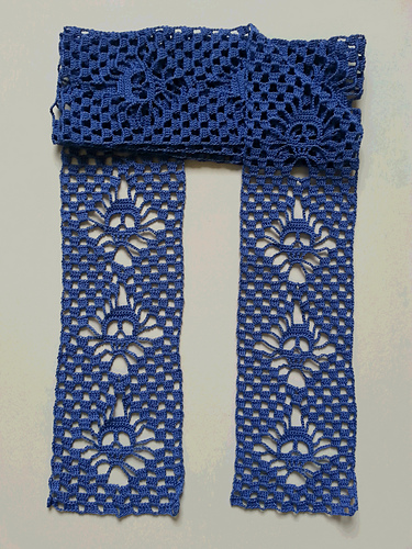 Narrow Crochet Skull Scarf photo 12