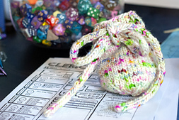 The extra long i-cord for the drawstring ended up taking slightly longer than I'd expected but it looks super cute in it.