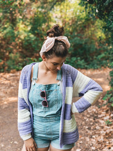 Slouchy Stripe Cardigan pattern by 