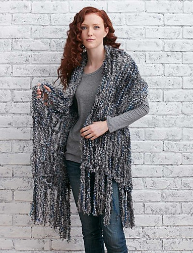 Arm Knit Fringed Wrap photo 2