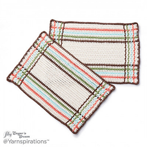 Mad For Plaid Crochet Placemat photo 2