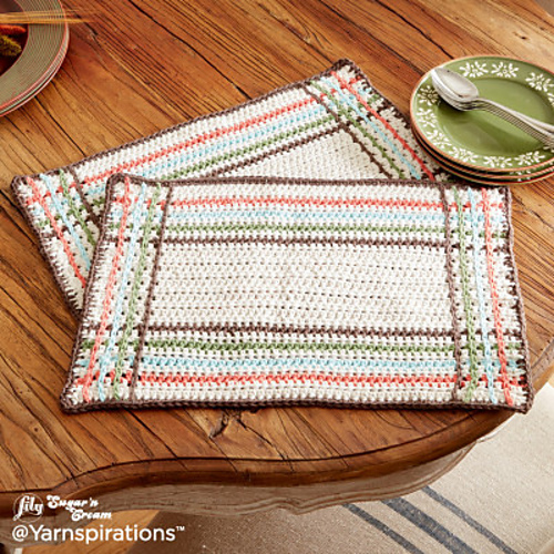 Mad For Plaid Crochet Placemat photo 1