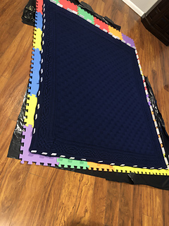 This photo is kind of dark, but the most accurate color.  It’s all blocked.  Yay!