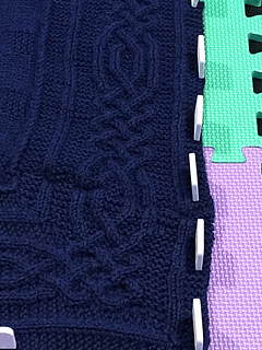 The last corner.  I gave up trying to do the mattress stitch and just sewed it the best I could.