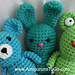 Wee Frog Bear and Bunny pattern 