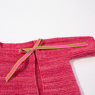 Vintage Baby Cardigan in Color Candy Apple