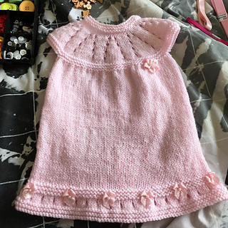 Ravelry: Lazy Daisy All-in-One Baby Dress pattern by marianna mel