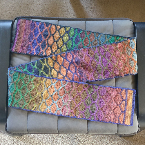 Ravelry Stained Glass Infinity Scarf pattern by Kaye Adolphson