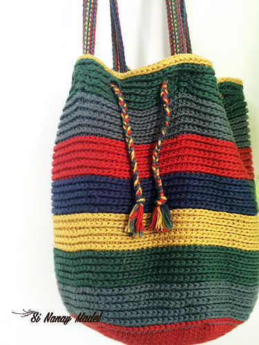 Over-sized Striped Market Bag photo 1