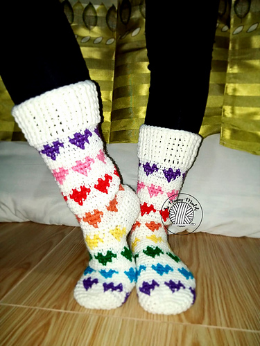 Rainbow Hearts Socks photo 3
