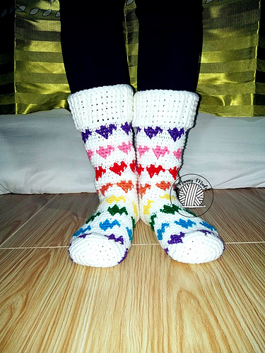 Rainbow Hearts Socks photo 1