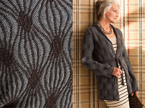 Ravelry: #21 Two-Color Rib Cardi pattern by Lisa Whiting