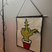 Grinch Middle Finger Tapestry pattern