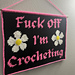 F* Off I’m Crocheting Tapestry pattern