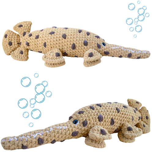 Gar Fish Pattern Ravelry: Spotted Gar Fish Plushie pattern by Marcy Gardner