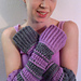 Sweet Striped Crochet Arm Warmers photo 3
