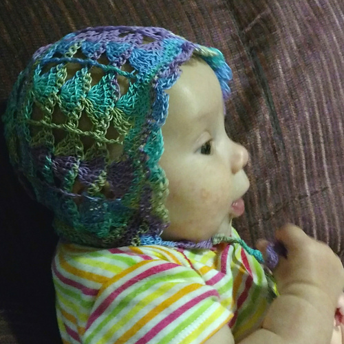 Petals and Shells Baby Bonnet photo 4