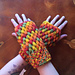 Puff Stitch Fingerless Gloves pattern 