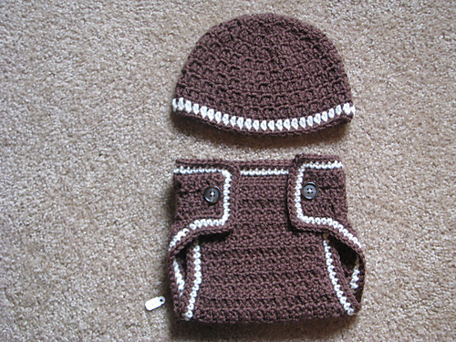Diaper Cover and Beanie photo 2