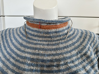 funnel neck under work (before folding)