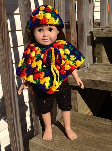 18" Doll Granny Stitch Bucket Hat photo 3